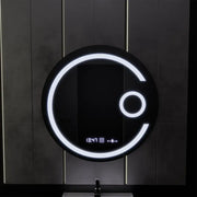 Okrągłe lustro LED, 60 cm, Visio MotionGlow Marcello, system usuwania zamglenia, zegar i termometr, lupa kosmetyczna, ściemniane lustra Marcello Domyślny tytuł Alessandro Design
