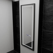 Prostokątne lustro LED, 60x150 cm, czujnik radarowy Bianca Marcello, system odmgławiania, zegar i termometr, Dimabila, lustra Dressing Couture Domyślny tytuł Alessandro Design