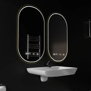 Owalne lustro LED, 50x80 cm, czujnik Roven Marcello MotionGlow, system odmgławiania, zegar i termometr, przyciemniane lustra Marcello Domyślny tytuł Alessandro Design