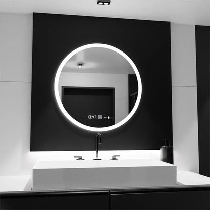 Okrągłe lustro LED 50 cm Giulia Sensor MotionGlow Marcello System odmgławiania Zegar i termometr Dimabila Mirrors Marcello Domyślny tytuł Alessandro Design