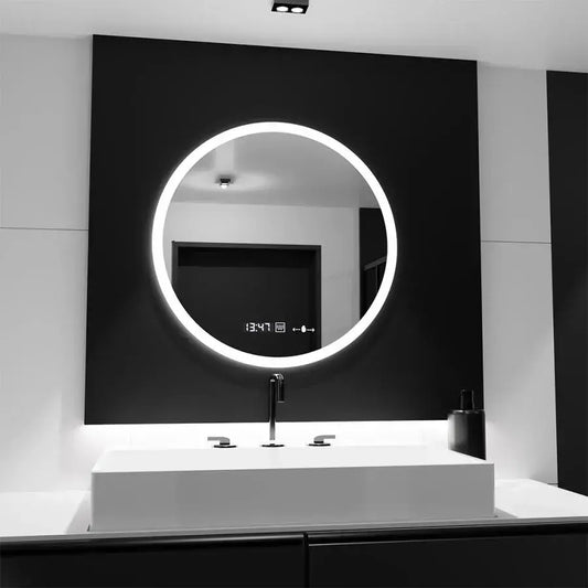 Okrągłe lustro LED 50 cm Giulia Sensor MotionGlow Marcello System odmgławiania Zegar i termometr Dimabila Mirrors Marcello Domyślny tytuł Alessandro Design