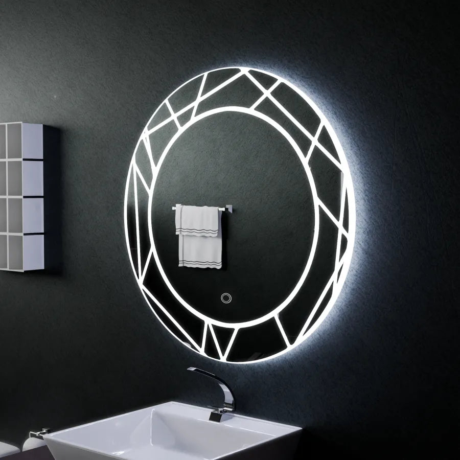Lustro LED Touch ASTRIX, 60cm, 6000K, możliwość przyciemniania, system odmgławiania Lustra Korman E Domyślny tytuł Alessandro Design