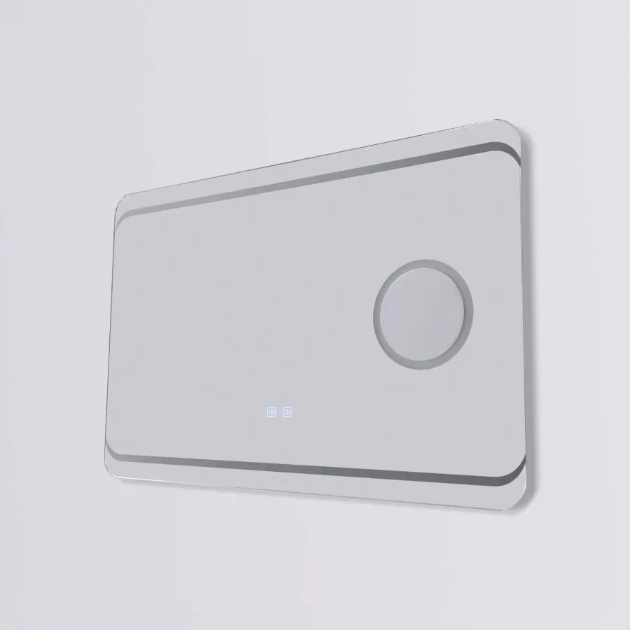 Prostokątne lustro LED, 80x60cm, Stella Touch, system odparowywania lusterek Korman E Domyślny tytuł Alessandro Design