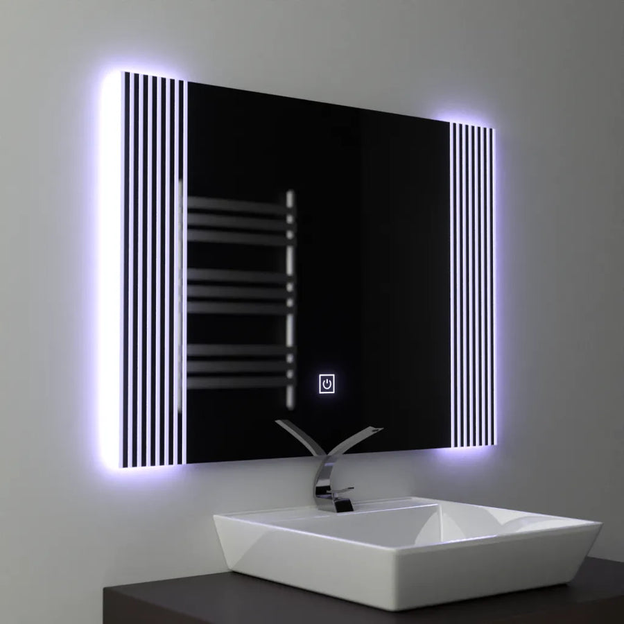 Prostokątne lustro LED, 80x60cm, Infinity Frame Basic Touch 1005S-20A Domyślny tytuł Alessandro Design