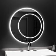 Okrągłe lustro LED, 60 cm, July Touch Marcello, system odmgławiania, zegar i termometr, lusterka Dimabila Marcello Domyślny tytuł Alessandro Design