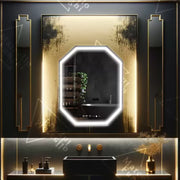 Lustro wielokątne LED, 60x80 cm, czujnik Ralya MotionGlow Marcello, system odmgławiania, zegar i termometr, lusterka Dimabila Marcello Domyślny tytuł Alessandro Design