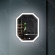 Lustro wielokątne LED, 60x80 cm, czujnik Ralya MotionGlow Marcello, system odmgławiania, zegar i termometr, lusterka Dimabila Marcello Domyślny tytuł Alessandro Design