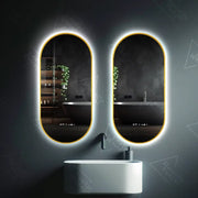 Owalne lustro LED, 60x80 cm, czujnik Revin Marcello, system odmgławiania, zegar i termometr, ściemniane lustra Marcello Domyślny tytuł Alessandro Design