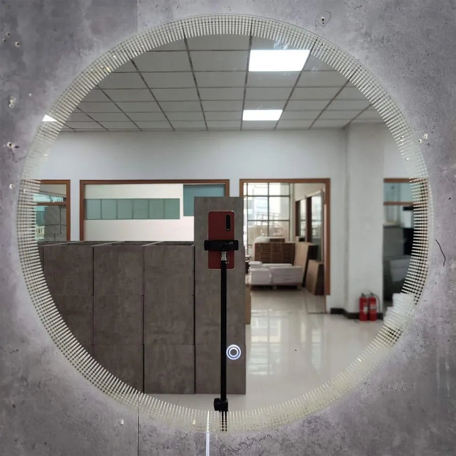 Okrągłe lustro LED, 60 cm, Lumino Touch, system odmgławiania Lustro łazienkowe LED i odmgławianie Domyślny tytuł Alessandro Design