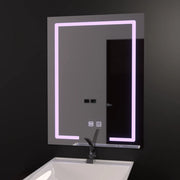 Prostokątne lustro LED 60x80 cm, Touch Vesta, system odmgławiania, przyciemniane lustro łazienkowe z diodą LED i odmgławianiem Domyślny tytuł Alessandro Design