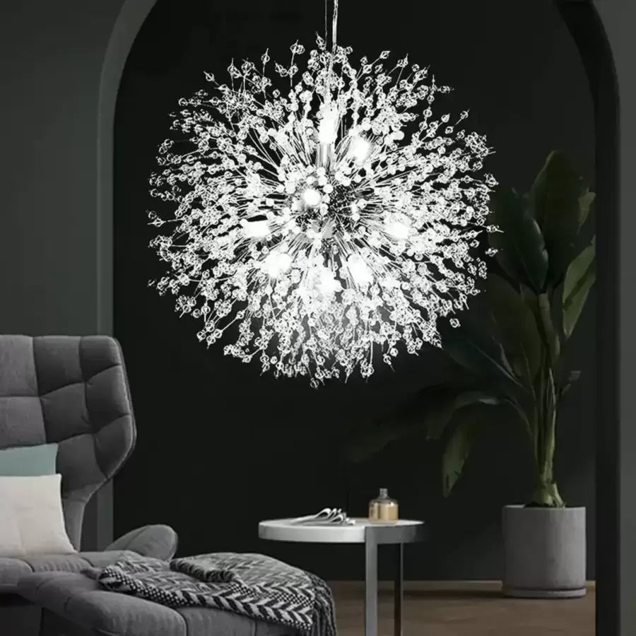 Ricky Kryształowy wisiorek 12x G9 Srebrny nowoczesny kandelabr Domyślny tytuł Alessandro Design