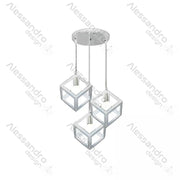 Lustre Form Cube, STRUKTUR Cluster, 3xE27, Biały, Metal Lustre Industrial Domyślny tytuł Alessandro Design