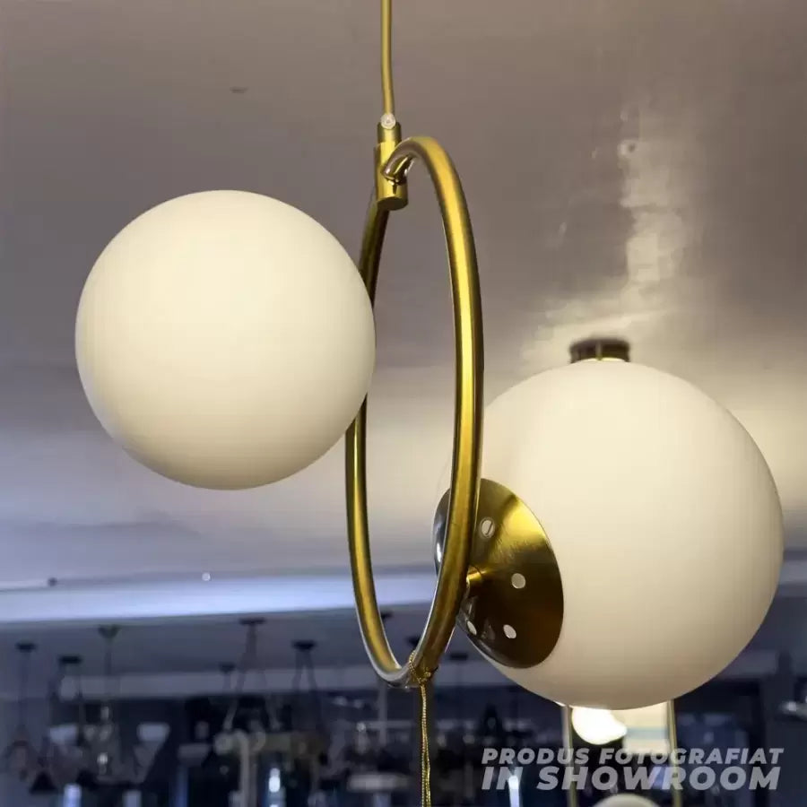Żyrandol LOFT Atelier, 2x E27, białe złoto, metal, regulowana wysokość Nowoczesne żyrandole Domyślny tytuł Alessandro Design