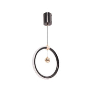 Lampa wisząca LED HAL 24W, światło zimne/ciepłe/neutralne, błyszczące czarne złoto, regulowana wysokość Nowoczesne żyrandole Domyślny tytuł Alessandro Design