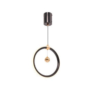 Lampa wisząca LED HAL 24W, światło zimne/ciepłe/neutralne, błyszczące czarne złoto, regulowana wysokość Nowoczesne żyrandole Domyślny tytuł Alessandro Design