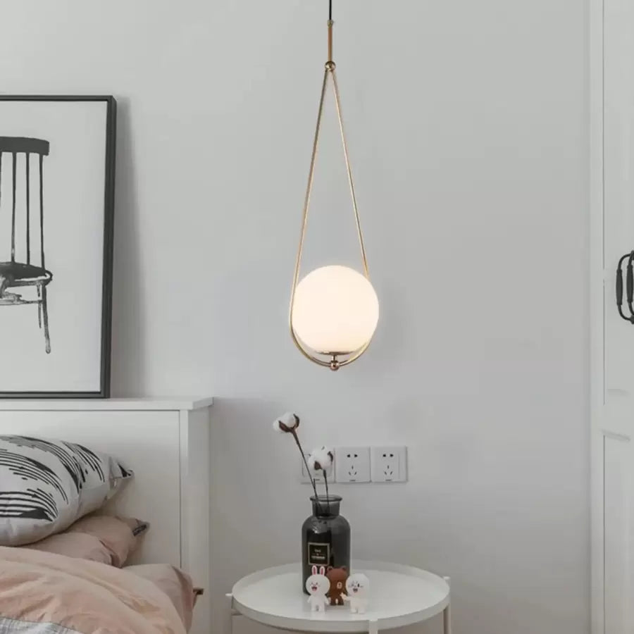 Żyrandol LOFT Haven, 1x E27, białe złoto, metal, regulowana wysokość Nowoczesne żyrandole Domyślny tytuł Alessandro Design
