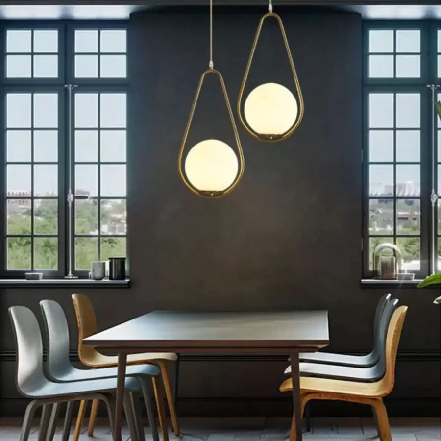 Żyrandol LOFT Haven, 1x E27, białe złoto, metal, regulowana wysokość Nowoczesne żyrandole Domyślny tytuł Alessandro Design