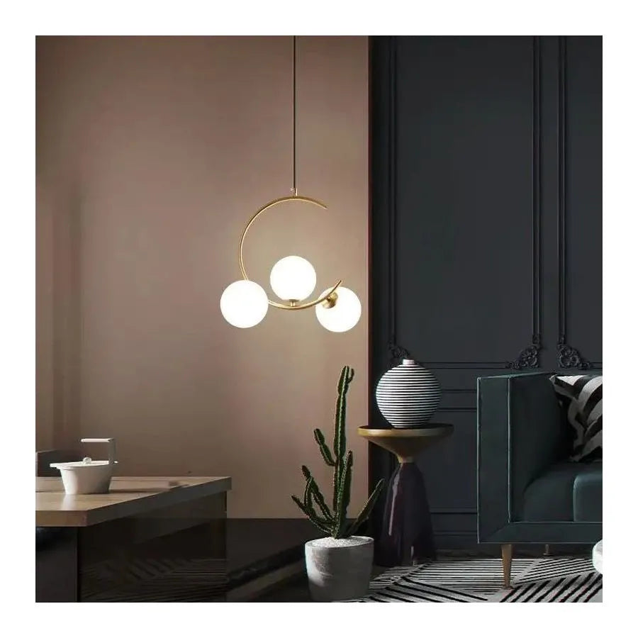 Żyrandol LOFT Atrium, 3x E27, białe złoto, metal, regulowana wysokość Nowoczesne żyrandole Domyślny tytuł Alessandro Design