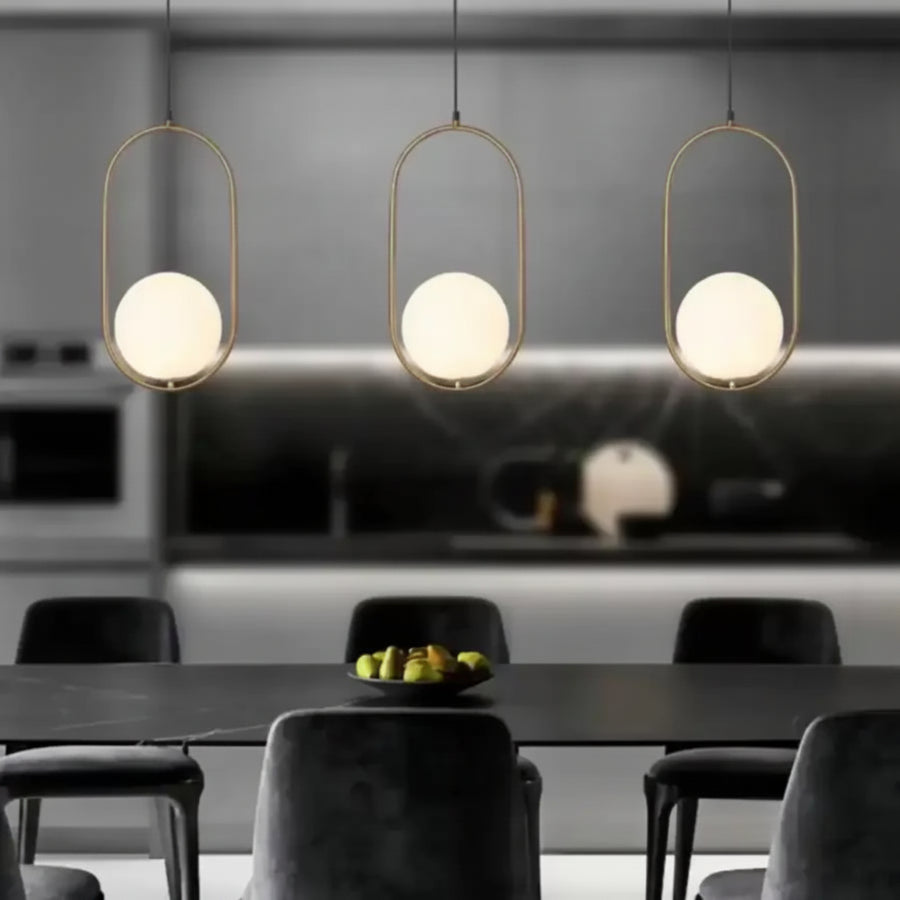 LOFT Gallery Nowoczesny żyrandol, 1x E27, białe złoto, metal, regulowana wysokość Nowoczesne żyrandole Domyślny tytuł Alessandro Design