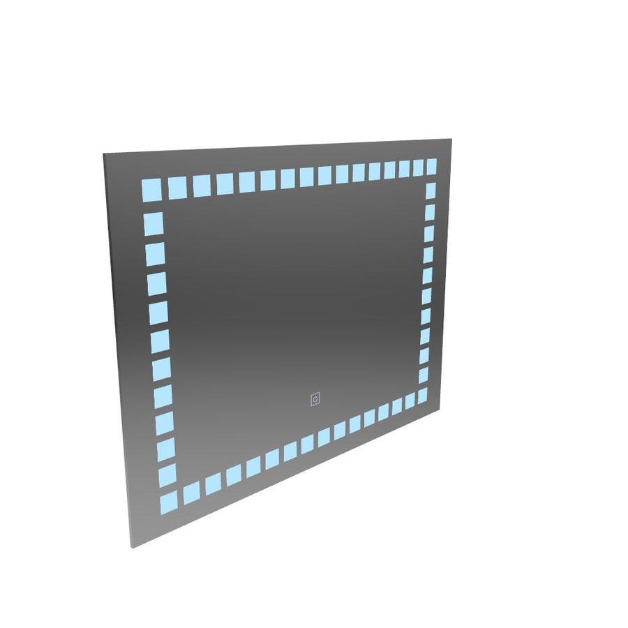 Prostokątne lustro LED, 80x60cm, Grid Light Basic Touch