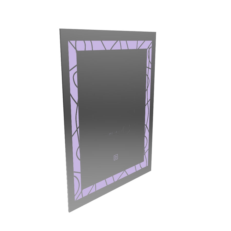 Lustro prostokątne LED, 60x80cm, Ramka Deco Basic Touch