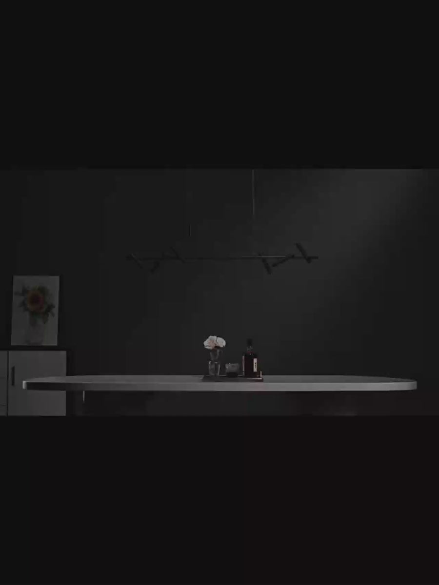 Żyrandol LED Harman, 23W, 6 źródeł, światło neutralne, czarny