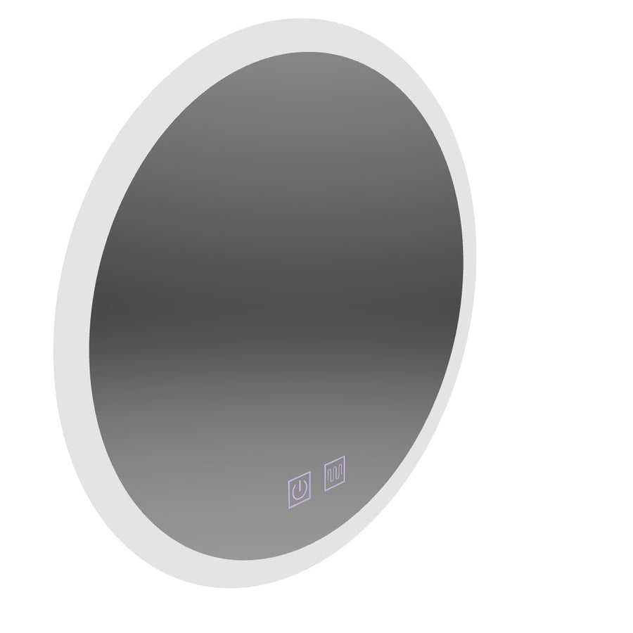 Okrągłe lusterko LED, 70 cm, dotyk noxia, system wyłączania, stokrotka