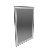Prostokątne lustro LED, 60x80cm, ADIS Touch, system odmgławiania, możliwość przyciemniania