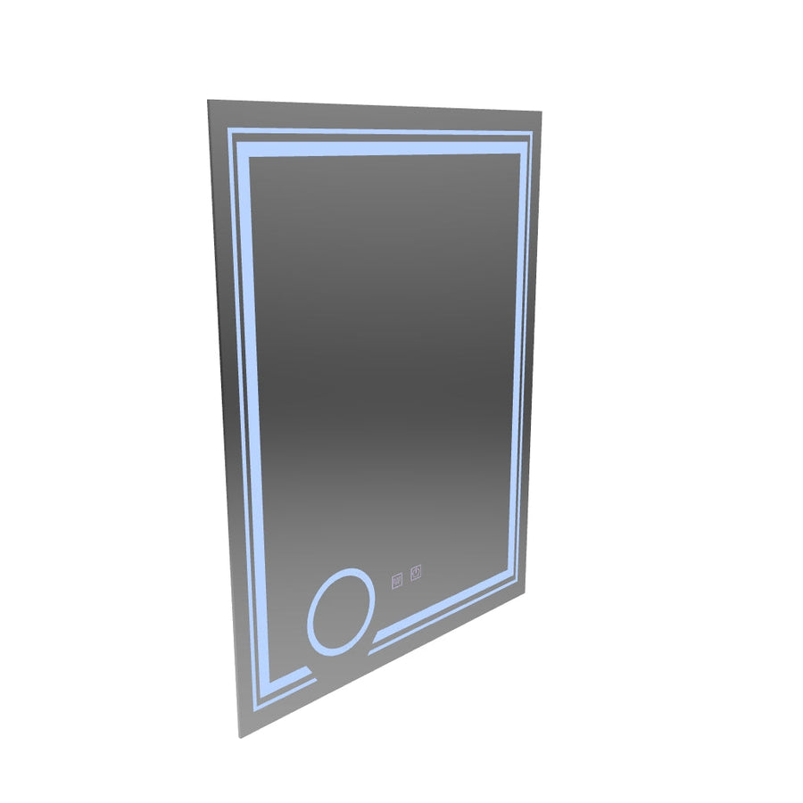 Prostokątne lustro LED, 60x80cm, CANTO Touch, system odmgławiania, możliwość przyciemniania