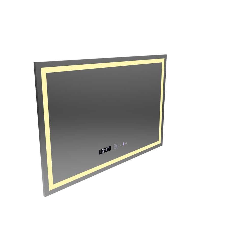 Prostokątne lustro LED 120x80cm Vérité MotionGlow Marcello, system odmgławiania, zegar i termometr, możliwość przyciemniania