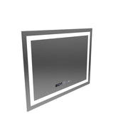 Prostokątne lustro LED, 80x60cm, Verite MotionGlow Marcello, system odmgławiania, zegar i termometr, możliwość przyciemniania