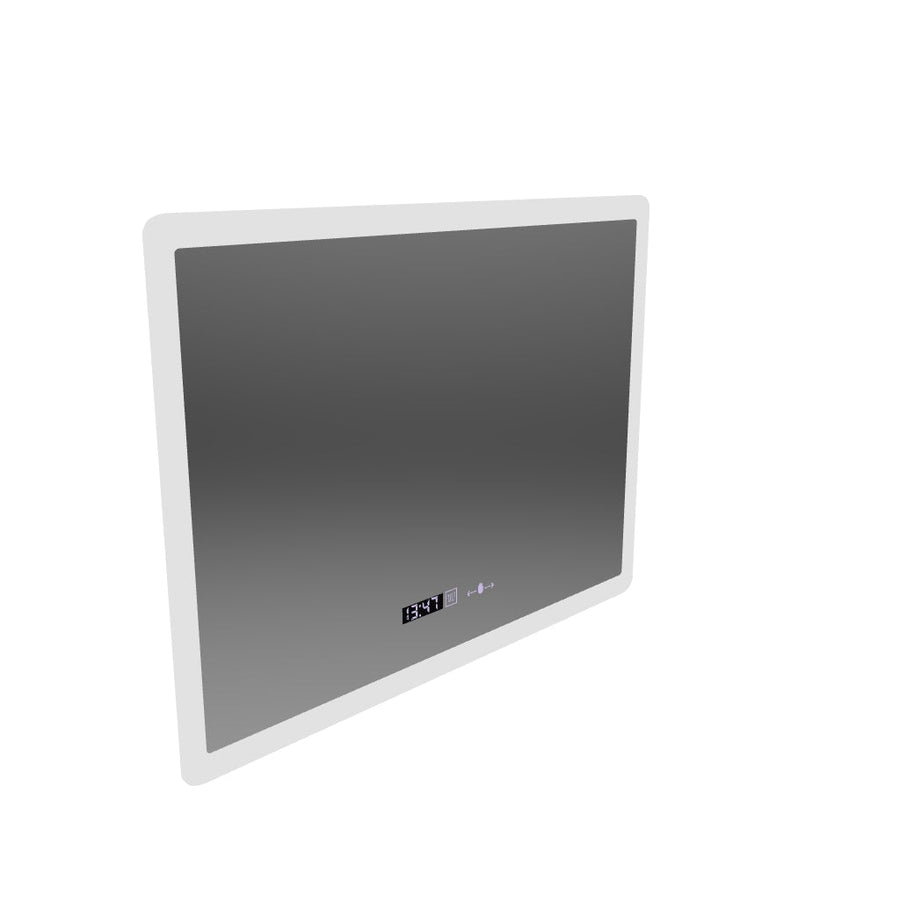 Prostokątne lustro LED, 80x60cm, czujnik ELANCEE MotionGlow Marcello, system usuwania zaparowania, zegar i termometr, możliwość przyciemniania
