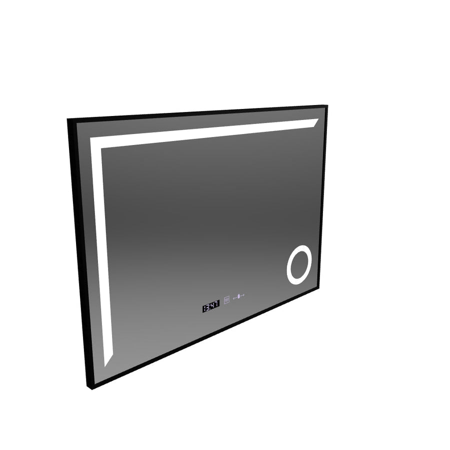 Czujnik LED Motion Blowl Sofia z funkcją rozprzestrzeniania termometr 110x75 cm ciepłe/zimne światło/neutra dimable, czarna rama pędzla, kolekcja Marcello Funghi