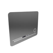 Prostokątne lustro LED, 80x60cm, Harmonie MotionGlow Marcello, system odmgławiania, termometr i zegar, lupa kosmetyczna, możliwość przyciemniania