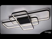 Żyrandol LED IANUSIS z pilotem 95W, 3 elementy, światło zimne/ciepłe/neutralne, możliwość przyciemniania, czarny