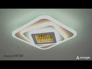 Żyrandol LED NEXA 3D 46W, Kwadrat, Światło Zimne/Ciepłe/Neutralne, Biały