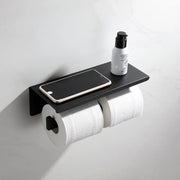 Podwójny uchwyt na papier toaletowy z uchwytem na telefon/czarne perfumy GJ603 Uchwyt na papier toaletowy Domyślny tytuł Alessandro Design