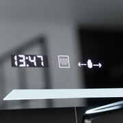 Prostokątne lustro LED, 60x80 cm, Rayonnement MotionGlow Marcello, system odmgławiania, zegar i termometr, przyciemniane lustra Marcello Domyślny tytuł Alessandro Design