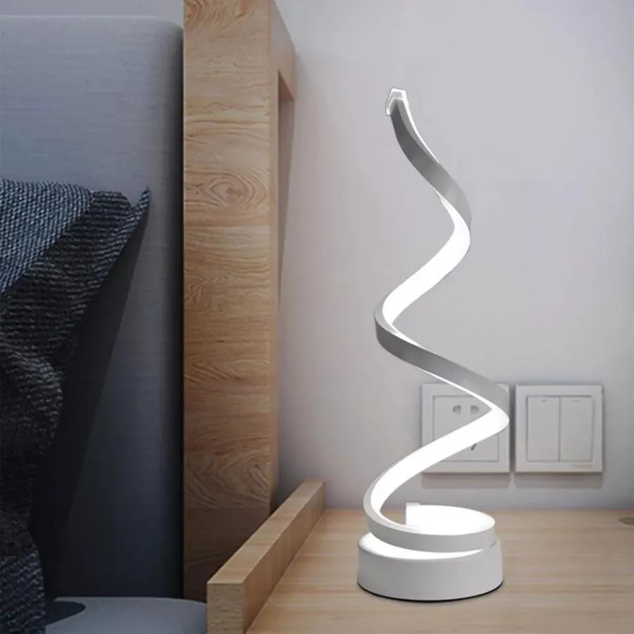 Veioza LED Genom, 24W, światło zimne/ciepłe/neutralne, plastik i metal, biały Veioze i Lampadare Domyślny tytuł Alessandro Design