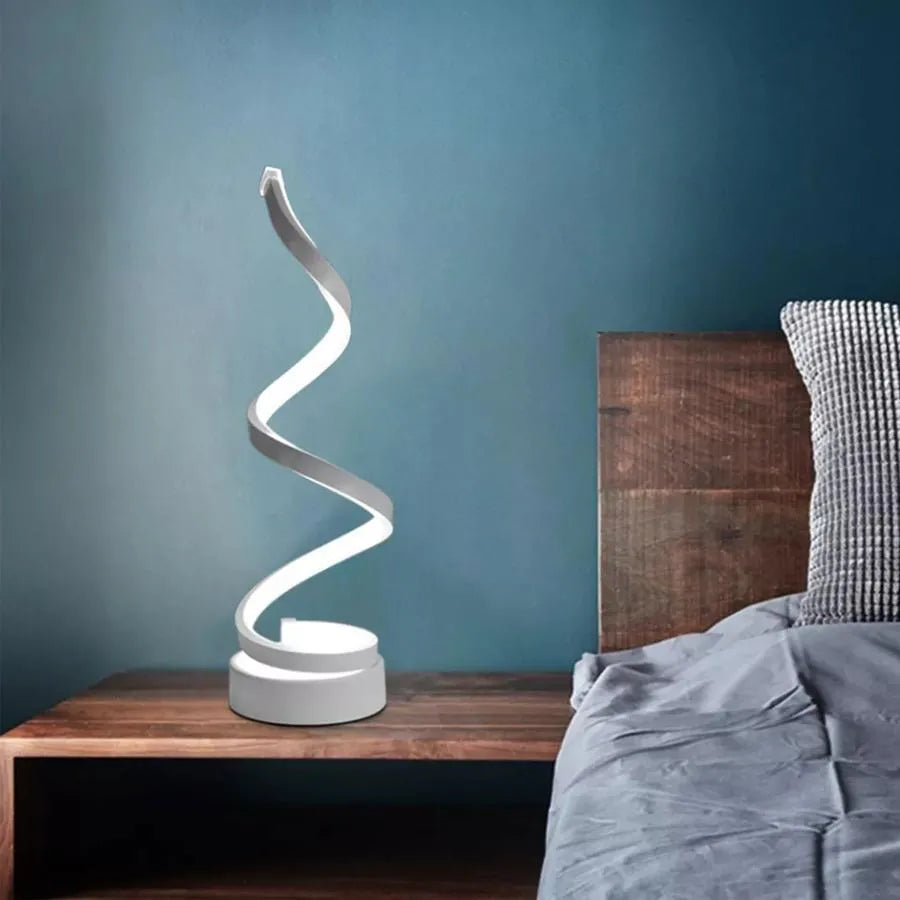 Veioza LED Genom, 24W, światło zimne/ciepłe/neutralne, plastik i metal, biały Veioze i Lampadare Domyślny tytuł Alessandro Design
