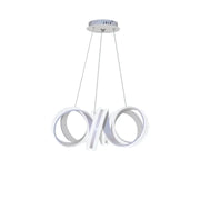 Zawieszany żyrandol LED z pilotem INFINITY TWIST 180W, falisty, światło zimne/ciepłe/neutralne, możliwość przyciemniania, biały, regulacja wysokości Nowoczesne żyrandole Tytuł domyślny Alessandro Design