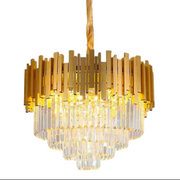 Żyrandol kryształowy BLOIS Eleganza, średnica 50 cm, 8x E14, błyszczące złoto, żyrandole kryształowe o regulowanej wysokości Domyślny tytuł Alessandro Design