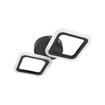 Żyrandol LED PULSARIS 27W, 2 kwadraty, światło zimne/ciepłe/neutralne, czarne żyrandole LED Domyślny tytuł Alessandro Design