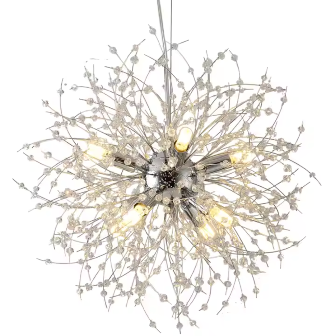 Kryształowy żyrandol Schönbrunn, 12x G9, średnica 60 cm, błyszczący chrom, regulowana wysokość Nowoczesne żyrandole Domyślny tytuł Alessandro Design
