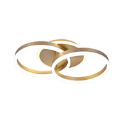 Żyrandol LED z pilotem RINOVA 41W, 2 koła, światło zimne/ciepłe/neutralne, możliwość przyciemniania, złoty Żyrandol LED z pilotem Domyślny tytuł Alessandro Design