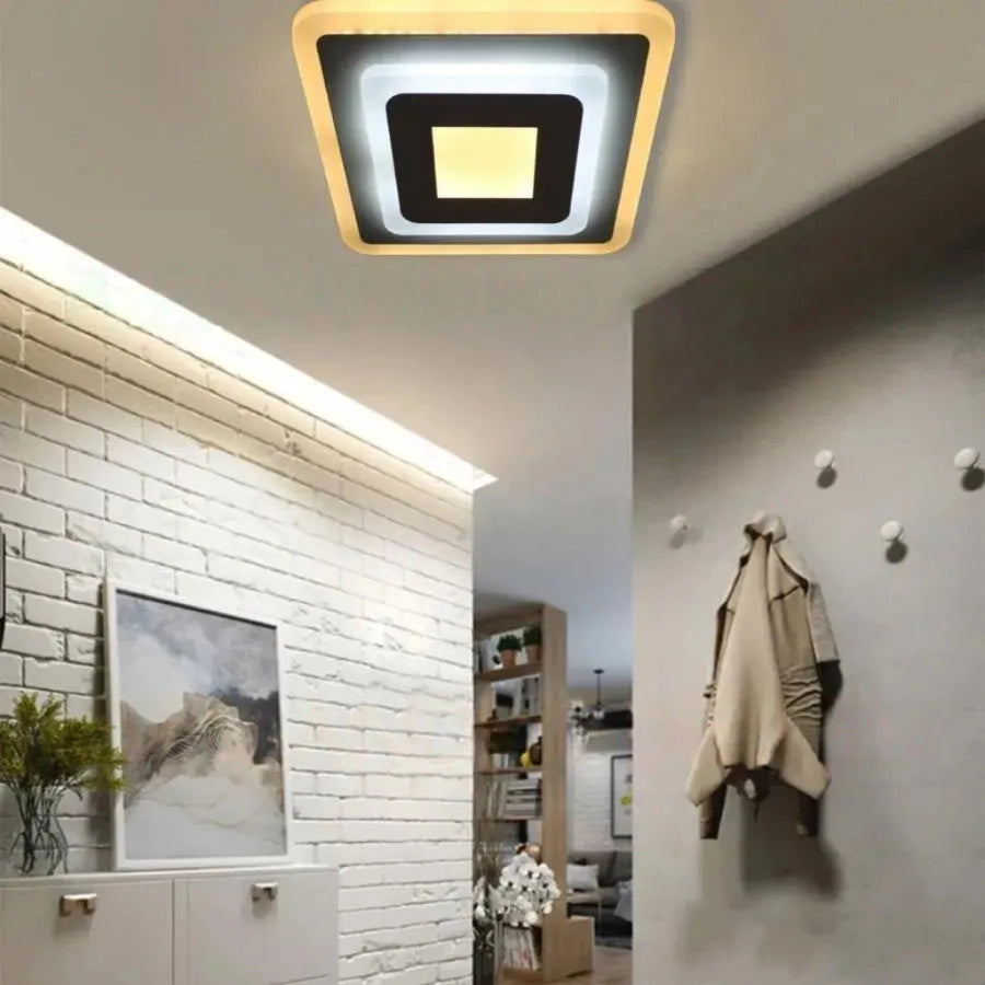 Żyrandol LED MORNIKA 14W, Średnica 25cm, Kwadrat, Światło Neutralne, Żyrandol LED Biały Domyślny Tytuł Alessandro Design